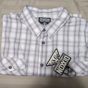 Dixxon Men's Gray Plaid Shirt